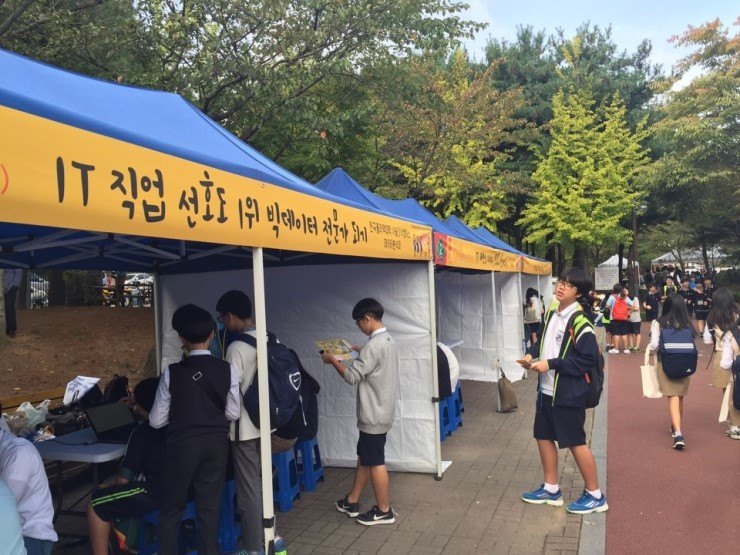 제3회 Dradm Job 페스티벌 참여-빅데이터소프트웨어공학과 학생들 강의 활동 사진 3