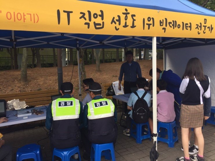 제3회 Dradm Job 페스티벌 참여-빅데이터소프트웨어공학과 학생들 강의 활동 사진 4