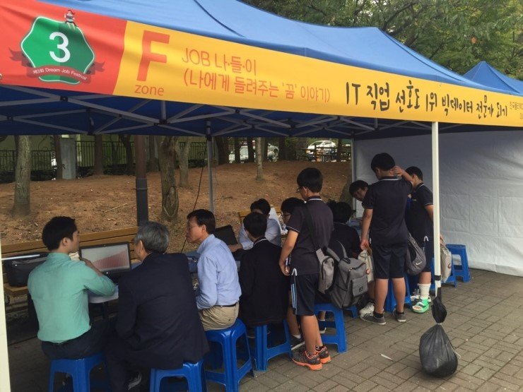 제3회 Dradm Job 페스티벌 참여-빅데이터소프트웨어공학과 학생들 강의 활동 사진 5