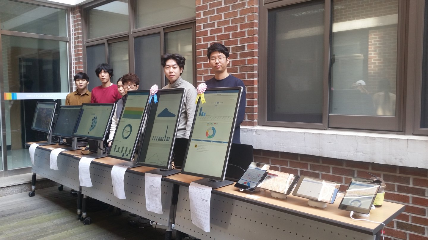 빅데이터소프트웨어공학과 1회 졸업생 대상 졸업 작품 전시회 활동 사진 3