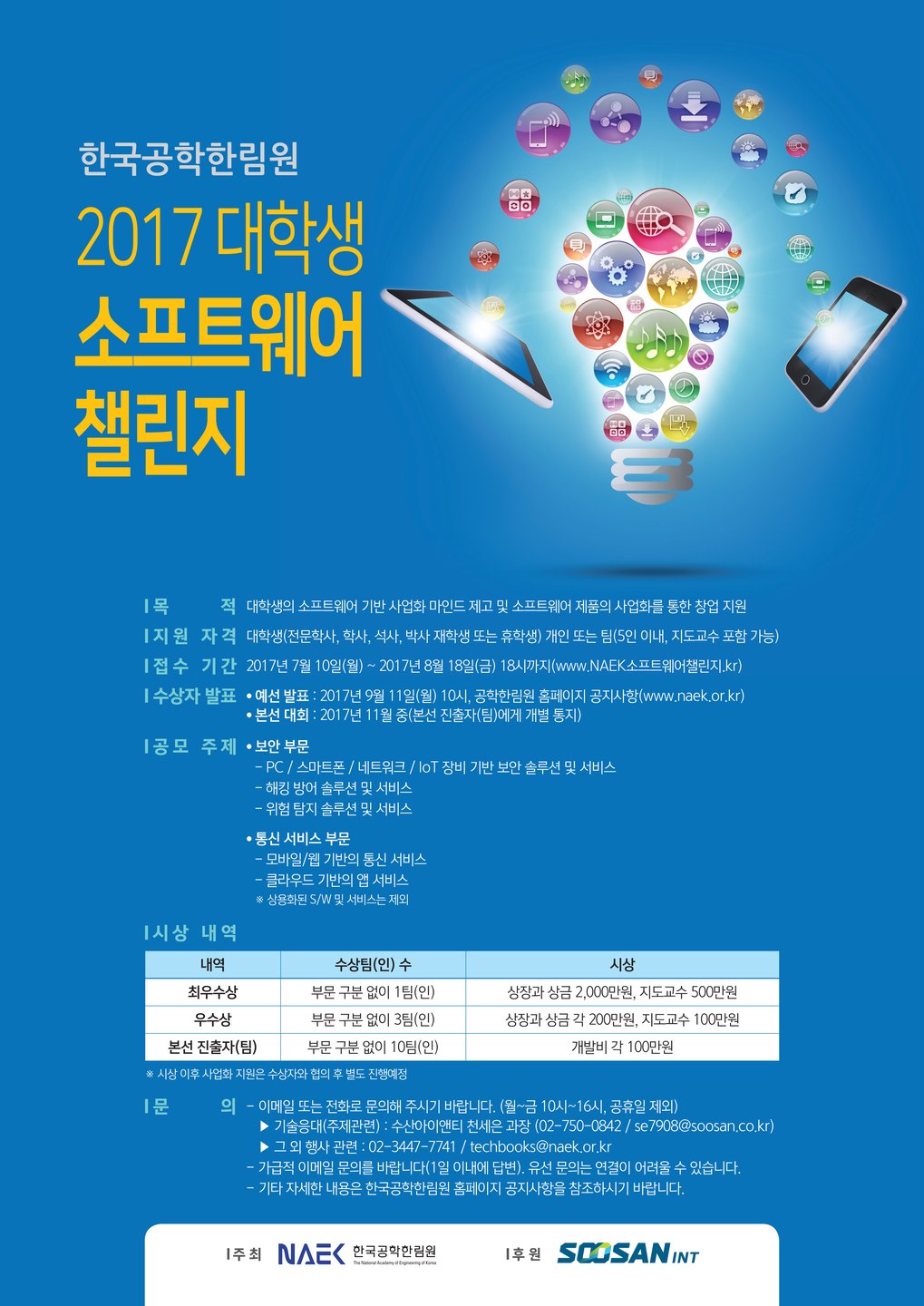 빅데이터소프트웨어공학과 한국공학한림원 2017 대학생 소프트웨어 챌린지 본선 대회 참가 활동 사진 1